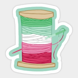 Thread Spool Pride Flag of Abrosexual Pride | Ocean Wave Sticker